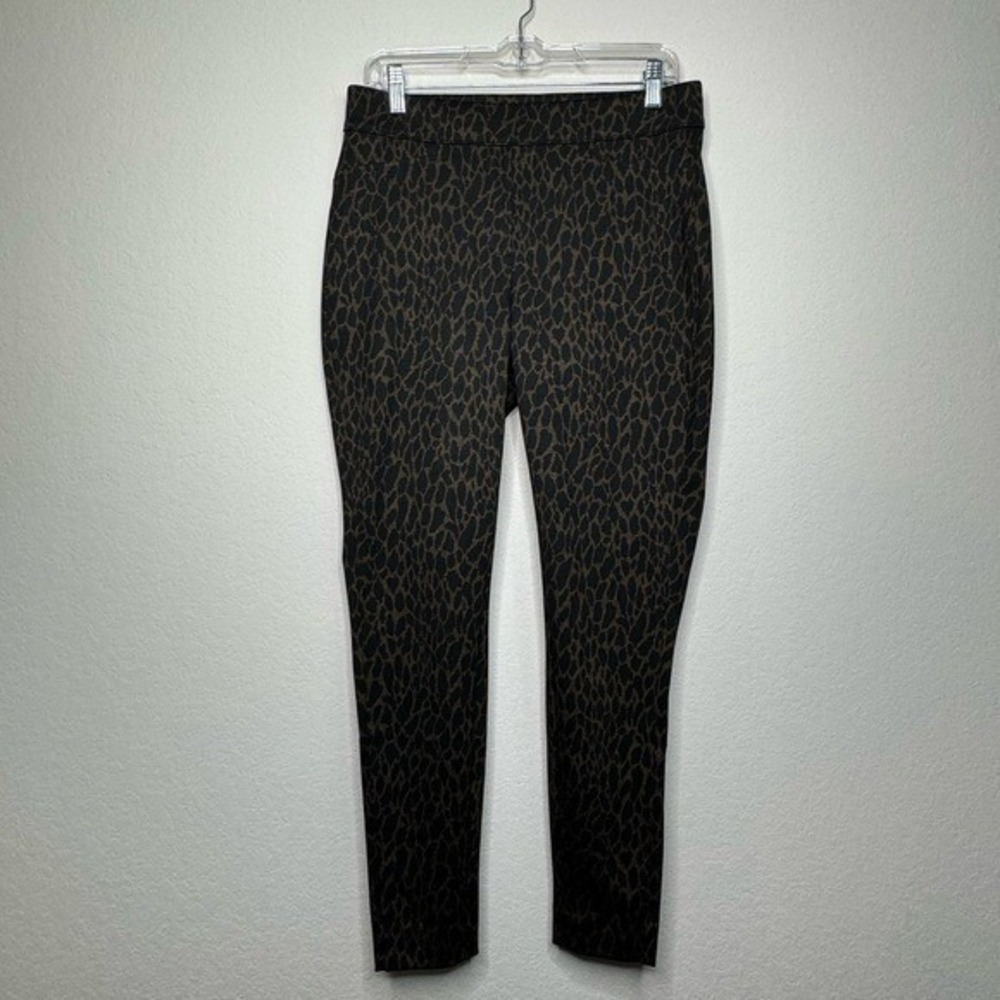 Chico's Cheetah Print Tailored Ponte Leggings- Sz 1 (8/10-M)‎